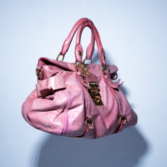 Miu Miu Vitello Lux Bow Bag - Picture 2 of 8